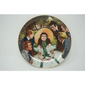 Ws George Gone With The Wind Scarlett Her Suitors Plate 1988 Box COA EUC